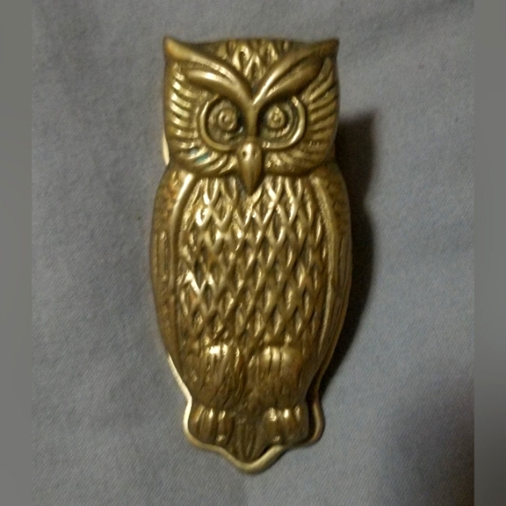 Antique Brass Owl